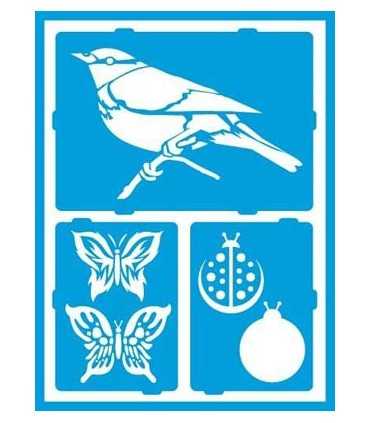 PLANTILLA ADHESIVA AMERICANA PÁJARO 15x20 CM