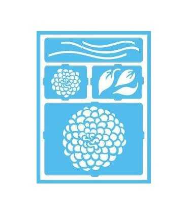 PLANTILLA ADHESIVA DECOART ZINNIAS 15x20 CM