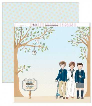 PAPEL SCRAP DAYKA 2 CARAS 30,5x30,5cm COMUNIÓN 303