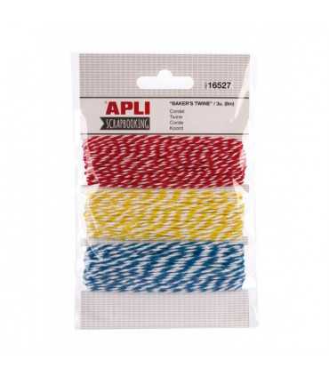 SET BAKER´S TWINE APLI 3 COLORES x 8 METROS
