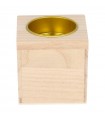 PORTAVELAS MADERA ARTEMIO 6x6x6 CM 1 UD