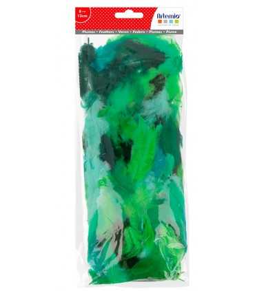 PLUMAS COLORES ARTEMIO MIX VERDE 10 GRAMOS