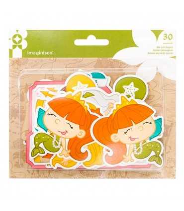 SET 30 DIE-CUTS SIRENA PAR-R-RTY ME HEARRTY