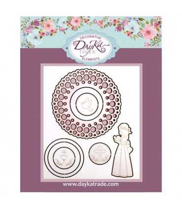 SILUETAS CARTÓN NIÑA COMUNIÓN PALOMA