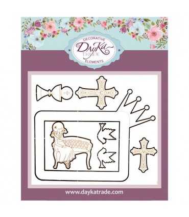 SILUETAS CARTÓN NIÑA COMUNIÓN BANCO