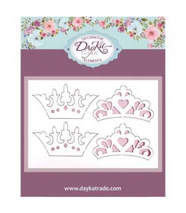 SILUETAS CARTÓN SET CORONAS QUEEN