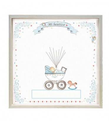 LIENZO PREDISEÑADO DAYKA HUELLAS BAUTIZO NIÑO