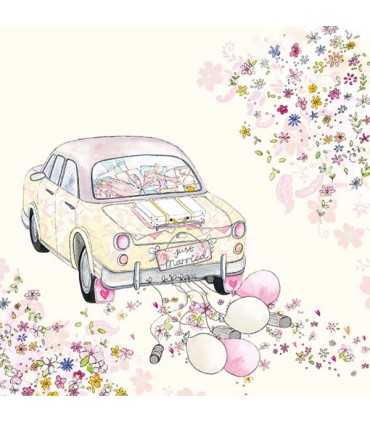 SERVILLETAS AMBIENTE 33x33cm 20 UD RECIÉN CASADOS