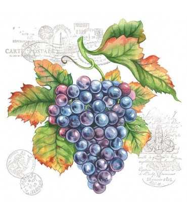 SERVILLETAS AMBIENTE 33x33cm 20 UD UVAS