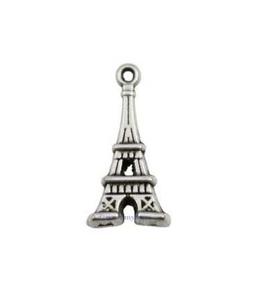 COLGANTE ZAMAK TORRE EIFFEL 3D 10x20 MM 2 UNIDADES