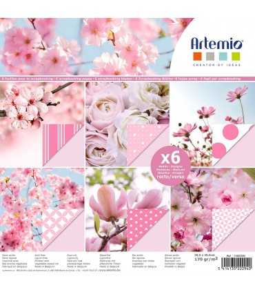 PAPEL SCRAP PHOTO PAGE ROSA 30,5x30,5cm 6 UD