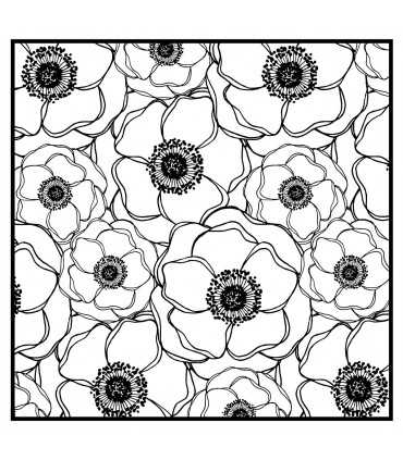 SELLO CAUCHO EN MADERA AMAPOLAS GOOD VIBES 10 CM