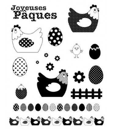 SELLOS TRANSPARENTES ARTEMIO SET FELIZ PASCUA