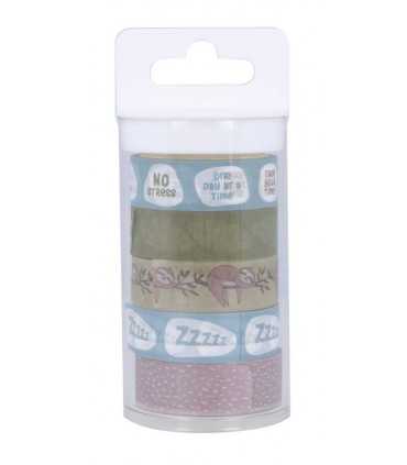 SET 5 WASHI TAPES NO STRESS ARTEMIO 15 MM X 5 m