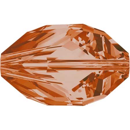 CUENTA CUBIST SWAROVSKI 16 x 10 MM 2 UNIDADES : color:Crystal Copper