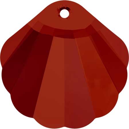 COLGANTE CONCHA DE CRISTAL SWAROVSKI DE 28 MM : color:Crystal Red Magma
