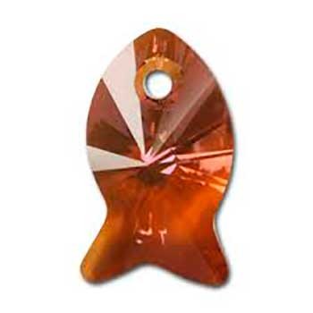 PEZ COLGANTE CRYSTAL SWAROVSKI 18 MM 1 UNIDAD : color:Crystal Copper