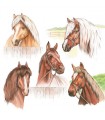 SERVILLETAS AMBIENTE 20 UD 33x33 CM CABALLOS