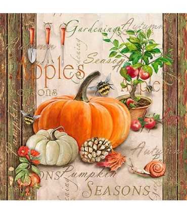 SERVILLETAS AMBIENTE 33x33cm 20 UD JARDÍN OTOÑO