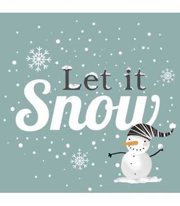 SERVILLETAS AMBIENTE 33x33cm 20 UD MUÑECO NIEVE V
