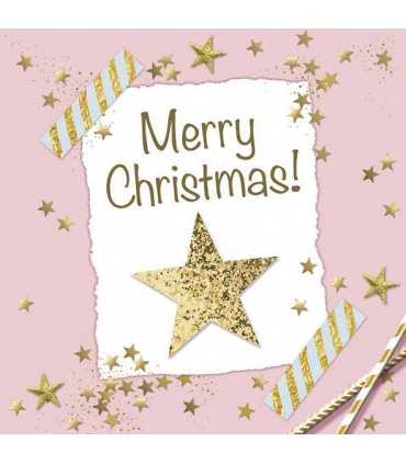 SERVILLETAS AMBIENTE 33x33cm 20ud NAVIDAD ESTRELLA