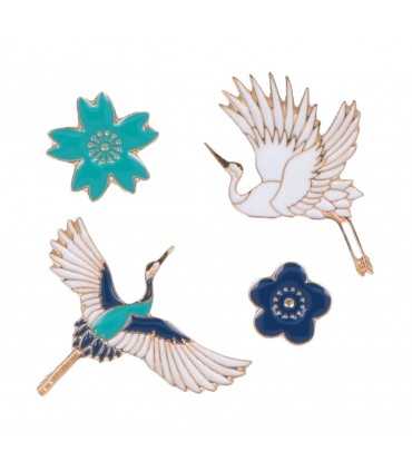 PEGATINAS ENAMEL JAPAN ARTEMIO 4 UNIDADES