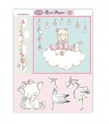 PAPEL ARROZ DAYKA RICE122 224x294 MM BEBÉ 1 UD