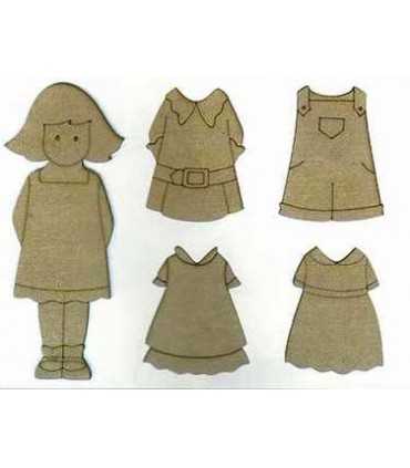 SILUETA DM DAYKA SET MUÑECA RECORTABLE