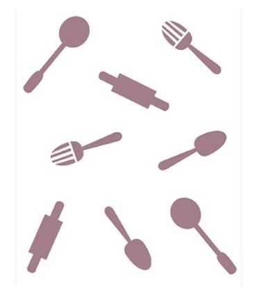 PLANTILLA STENCIL DAYKA A5 15x21 CM CUCHARONES