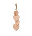 4 SILUETAS CORAZONES DE 6 A 8 CM CON CUERDA