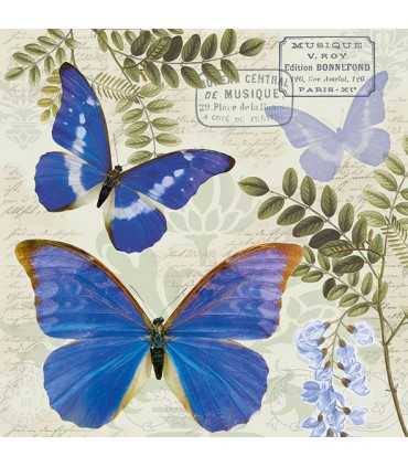 SERVILLETAS AMBIENTE 20 UD 33x33 CM MORPHO AZUL