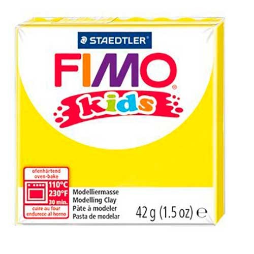 FIMO KIDS STAEDTLER PASTILLA DE 42 GRAMOS : FIMO KIDS:1 AMARILLO