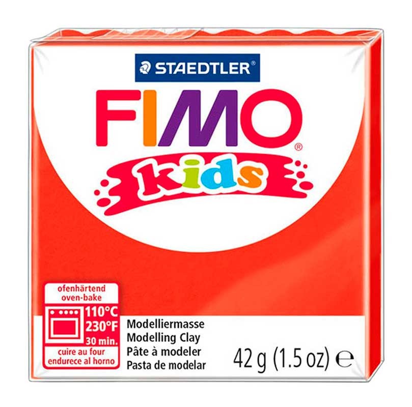 FIMO KIDS STAEDTLER PASTILLA DE 42 GRAMOS : FIMO KIDS:2 ROJO, RED