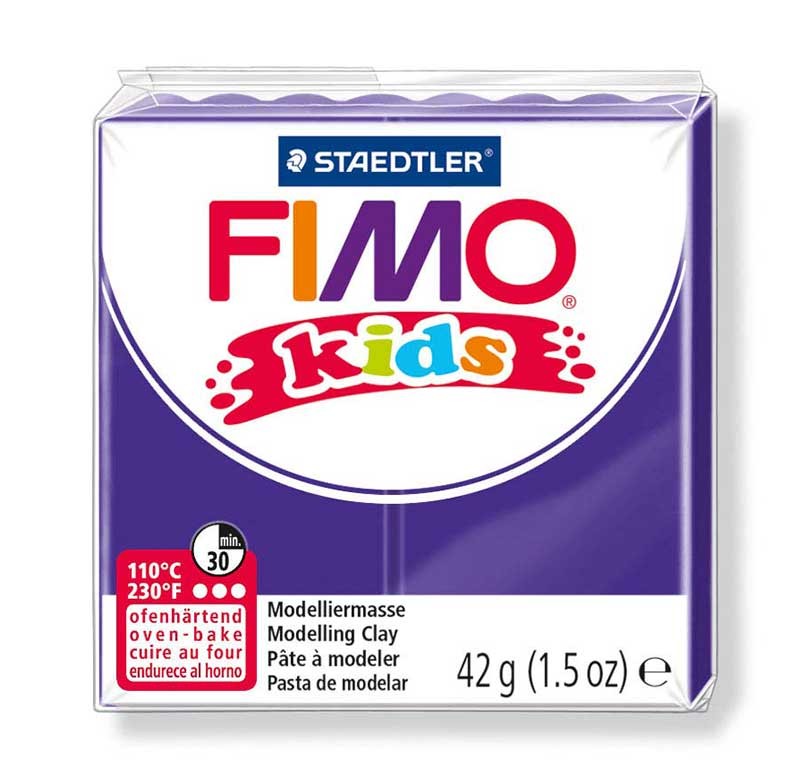 FIMO KIDS STAEDTLER PASTILLA DE 42 GRAMOS : FIMO KIDS:6 VIOLETA
