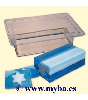 MOLDE DE PLÁSTICO EXAGON BLOQUE 9x6x18 cm 975 GR