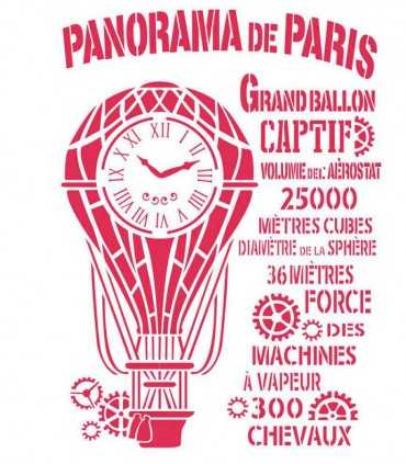 PLANTILLA STAMPERIA 21x29,7cm PANORAMA DE PARÍS