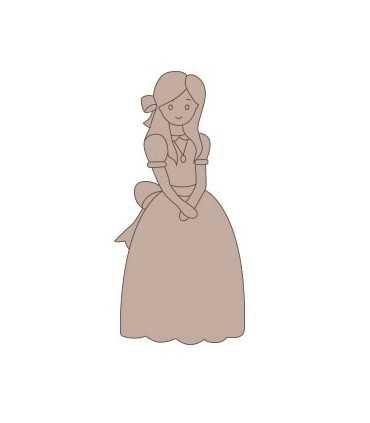 SILUETA DM DOLLY NIÑA COMUNIÓN MEDALLA 9x4x0,3 CM