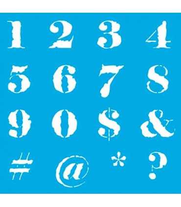 PLANTILLA AMERICANA M. M. NÚMEROS 30x30 CM