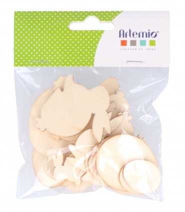 MINI SILUETAS MADERA PASCUA 30 UNIDADES