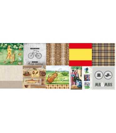 SERVILLETAS AMBIENTE 33x33 CM MIX MASCULINO 10 UD