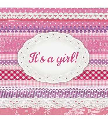 SERVILLETAS AMBIENTE 20 UD 33x33 CM IT´S A GIRL