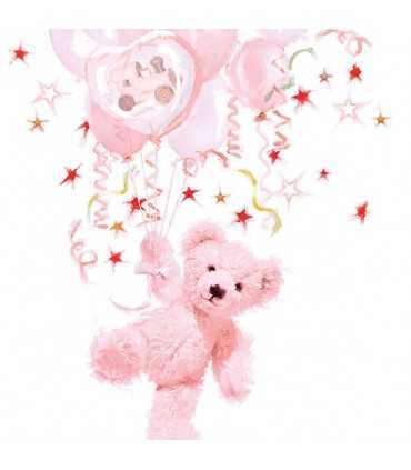 SERVILLETAS AMBIENTE 20 UD 33x33 CM OSITO ROSA