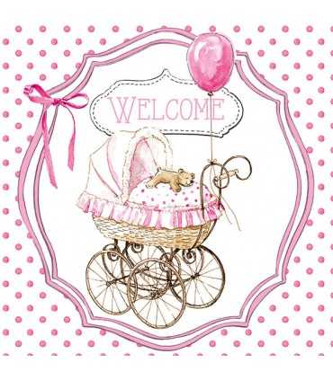 SERVILLETAS AMBIENTE 20 UD 33x33 CM WELCOME GIRL