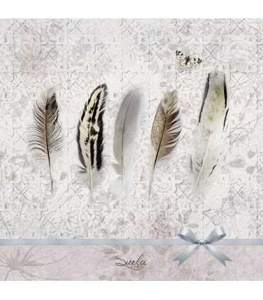 SERVILLETAS AMBIENTE 20 UD 33x33 CM PLUMAS