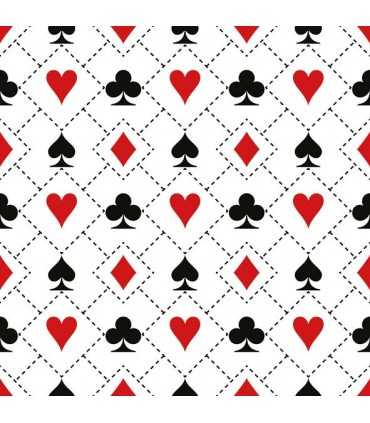 SERVILLETAS AMBIENTE 20 UD 33x33 CM CARTAS