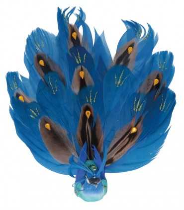 PAVO REAL AZUL CON PINZA 4 x 15 x 20 CM ARTEMIO