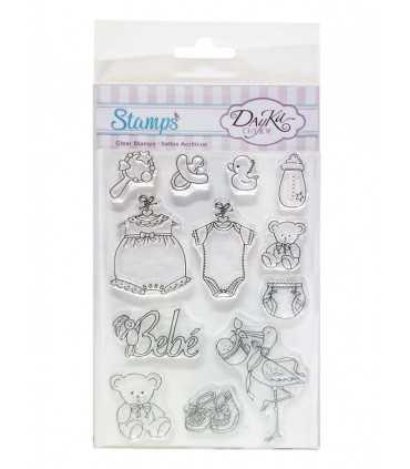 SELLOS ACRÍLICOS DAYKA SET STAMP06 RECIÉN NACIDO