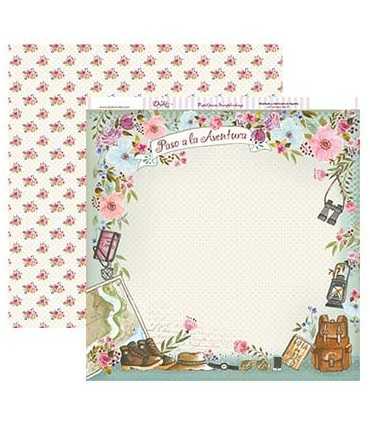 PAPEL SCRAP DAYKA 2 CARAS 30,5x30,5 CM AVENTURA