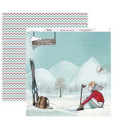 PAPEL SCRAP DAYKA 2 CARAS 30,5x30,5 CM SKI