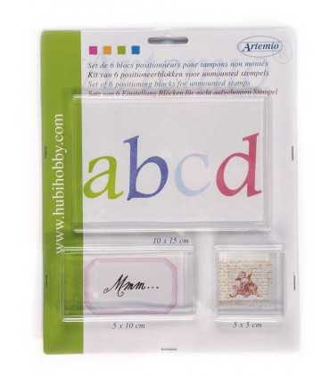 SET 6 BASES PARA SELLOS TRANSPARENTES ARTEMIO